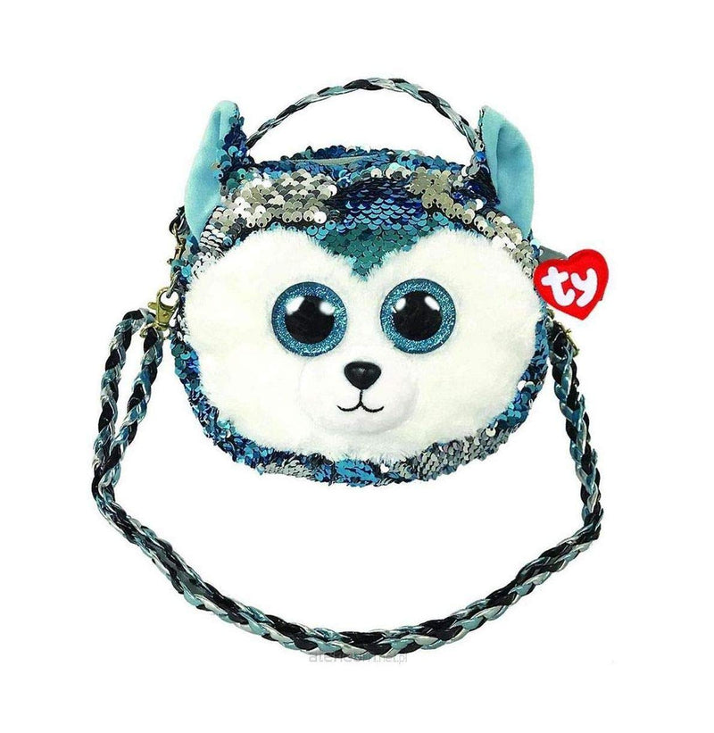 TY Fashion Flippy Sequin Purse - SLUSH the Husky (8 inch)
