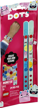 LEGO DOTS Monster Bracelets 41923 DIY Craft Kit; A Cute, Unique Set for First-Time Crafters, New 2021 (34 Pieces)