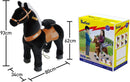 PonyCycle Ride On Mechanical Horse Black with Black Mane N4183 Medium for Age 4-9