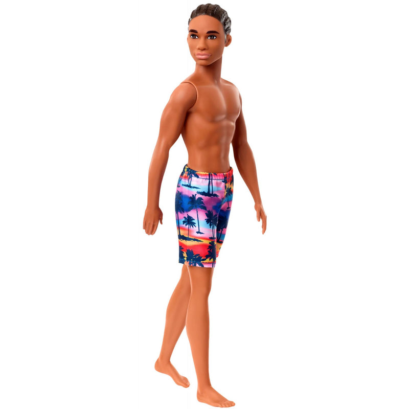 Barbie Ken Beach Doll Wearing Tropical Print Swimsuit