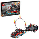 LEGO Technic Stunt Show Truck & Bike 42106 Building Kit with Motorcycle, Toy Truck and Trailer (610 pieces)