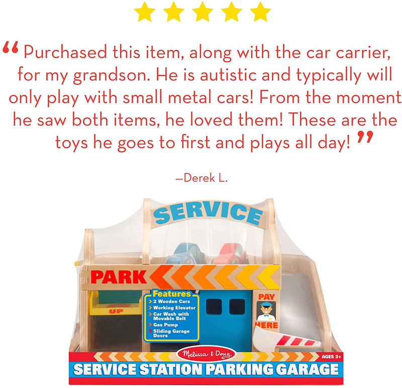 Melissa & Doug Service Station Parking Garage
