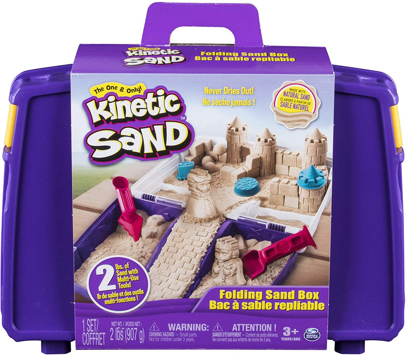 Kinetic Sand, Folding Sand Box with 2lbs of Kinetic Sand Kit