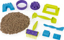 Kinetic Sand, Beach Day Fun Playset with Castle Molds, Tools, and 12 oz. of Kinetic Sand for Ages 3 and Up
