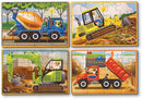Melissa & Doug Wooden Jigsaw Puzzles in a Box - Construction