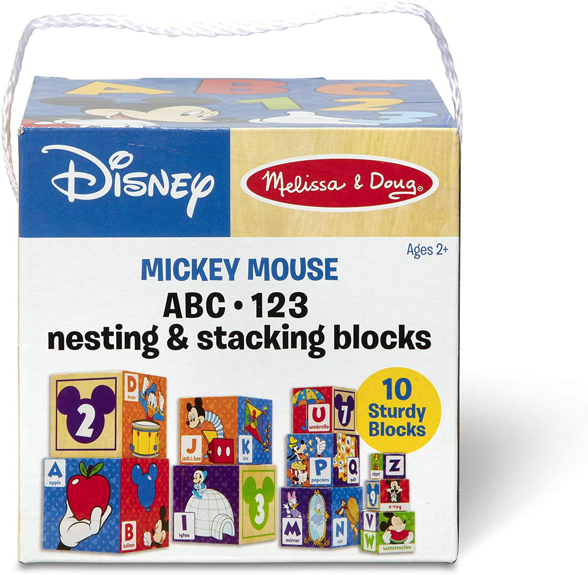 Melissa Doug Mickey Mouse ABC-123 Nesting Stacking Blocks