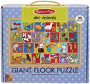 Melissa & Doug Natural Play 35pc Giant Floor Puzzle - ABC Animals