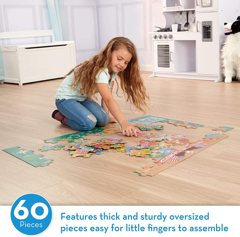 Melissa & Doug Natural Play 60pc Giant Floor Puzzle - America The Beautiful