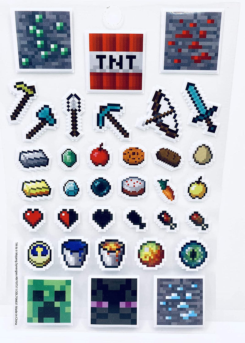 Tuff Sticker Minecraft Minecraft 4 Sheet Puffy Stickers