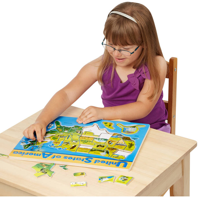 Melissa & Doug USA Map Wooden Puzzle, 45pc