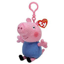 Ty Beanie Peppa Pig - George Keyclip Keychain