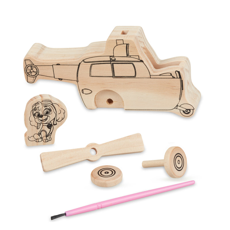 Melissa & Doug PAW Patrol Wooden Vehicles Craft Kit - 3 Decorate Your Own Vehicles, 3 Play Figures