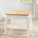 Melissa & Doug Wooden Natural/White Square Table – Kids Furniture for Playroom