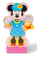 Disney Minnie Mouse & Daisy Duck Magnetic Dress-up Wooden Doll Play Set