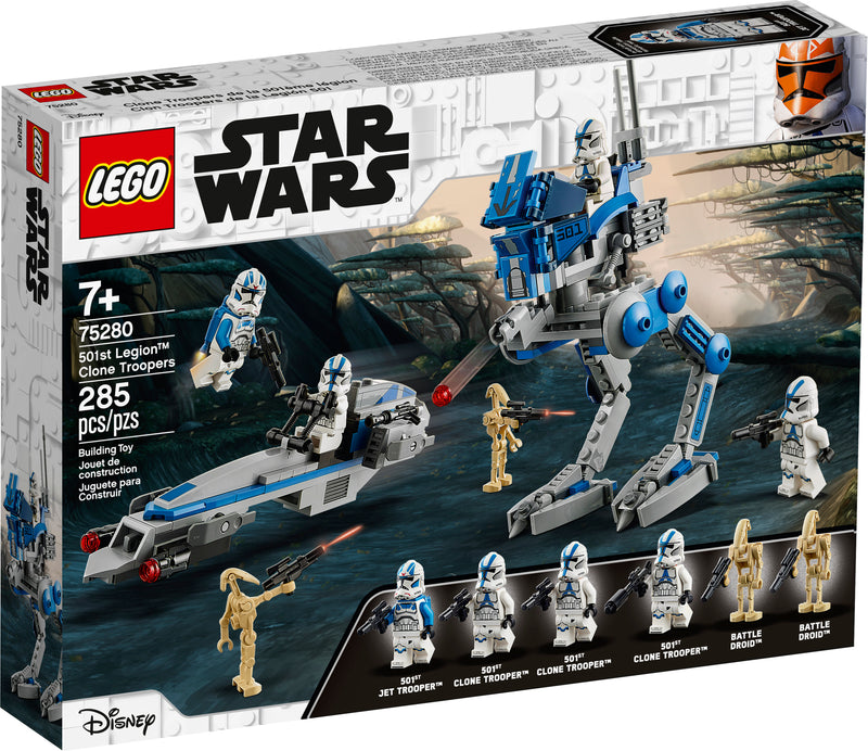 LEGO Star Wars 501st Legion Clone Troopers 75280 Building Toy, Cool Action Set for Creative Play (285 Pieces)