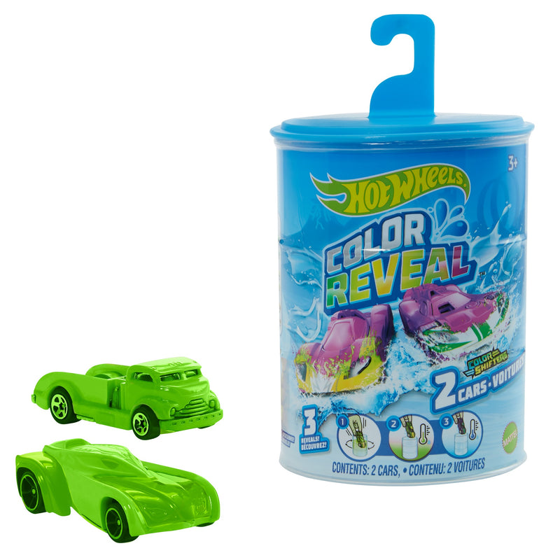 Hot Wheels Color Reveal 2 Pack Of Vehicles With Surprise Reveal & Color-Change Feature