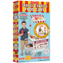 Melissa & Doug Wooden Snacks and Sweets Food Cart - 40+ Play Food pcs, Reversible Awning