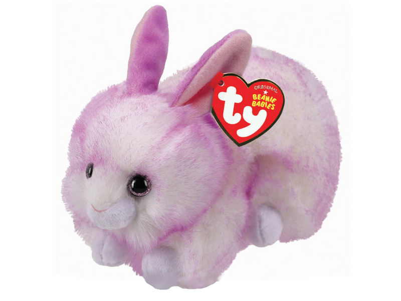 TY Beanie Babies Ryley Purple Easter Bunny 6 Plush Glitter Eyes