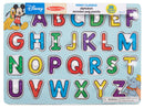 Melissa & Doug Disney Classics Alphabet Wooden Peg Puzzle (26 pcs)