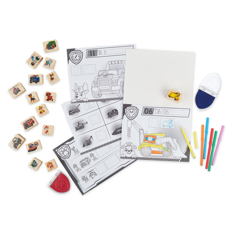 Melissa & Doug PAW Patrol Wooden Stamps Activity Set With Markers, Activity Pad (25 Pieces)