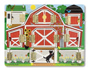 Melissa & Doug Hide and Seek Farm Wooden Activity Board with Barnyard Animal Magnets