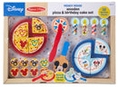 Melissa & Doug Disney Mickey Mouse Wooden Pizza and Birthday Cake Set (32 Pieces, Play Food, Great Gift for Girls and Boys - Best for 3, 4, 5 Year Olds and Up)