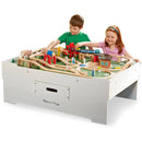 Melissa & Doug Deluxe Wooden Multi-Activity Play Table - For Trains, Puzzles, Games, More