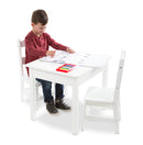 Melissa & Doug Solid Wood Kids Table and 2 Chairs Set, Multiple Colors