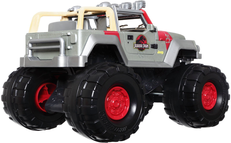 Matchbox Jurassic World Dominion Jeep Wrangler 1:24-Scale Truck with Large Wheels, Toy Gift and Car Collectible for Dinosaur Fans