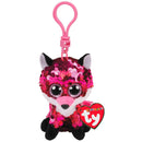 TY Flippables Sequin Plush - JEWEL the Fox (Plastic Key Clip - 3.5 inch)