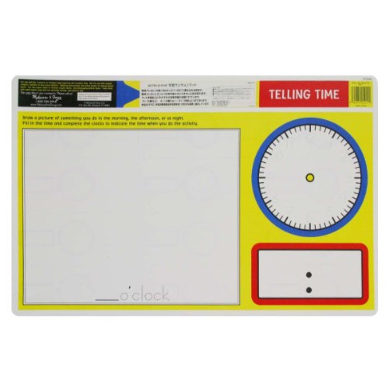 Melissa & Doug Telling Time Write-a-Mat