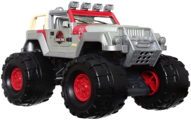 Matchbox Jurassic World Dominion Jeep Wrangler 1:24-Scale Truck with Large Wheels, Toy Gift and Car Collectible for Dinosaur Fans