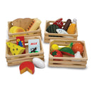 Melissa & Doug Food Groups - 21 Hand-Painted Wooden pieces and 4 Crates