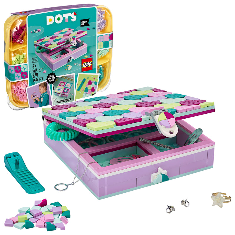 LEGO DOTS Jewelry Box 41915 Craft Decorations Art Set Building Toy for Kids 6+ (374 Pieces)