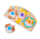 Melissa & Doug First Play Wooden Jumbo Knob Safari Animal Puzzle (3 pcs)