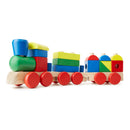 Melissa & Doug Stacking Train - Classic Wooden Toddler Toy (18 pcs)