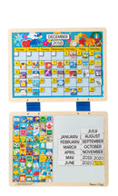 Melissa & Doug Monthly Magnetic Calendar with 133 Magnets and 2 Fabric-Hinged Dry-Erase Boards