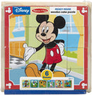 Melissa & Doug Disney Mickey Mouse Cube Puzzle With Storage Tray - 6 Puzzles in 1 (16 pcs)