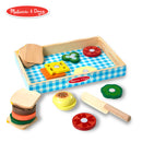Melissa & Doug Sandwich-Making Set (Wooden Play Food, Wooden Storage Tray, High-Quality Materials, 16 Pieces)