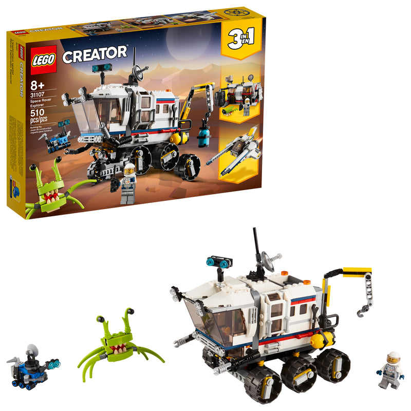 LEGO Creator 3in1 Space Rover Explorer 31107 Building Toy for Kids Ages 8+ (510 pieces)