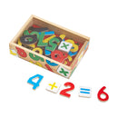Melissa & Doug 37 Wooden Number Magnets in a Box