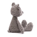 GUND ZAG Teddy Bear Stuffed Animal Plush Grey and White Striped 13"