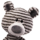 GUND ZAG Teddy Bear Stuffed Animal Plush Grey and White Striped 13"